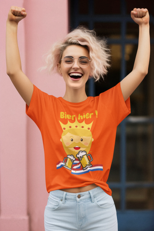 Koningsdag Outfit t-shirt Bier Hier