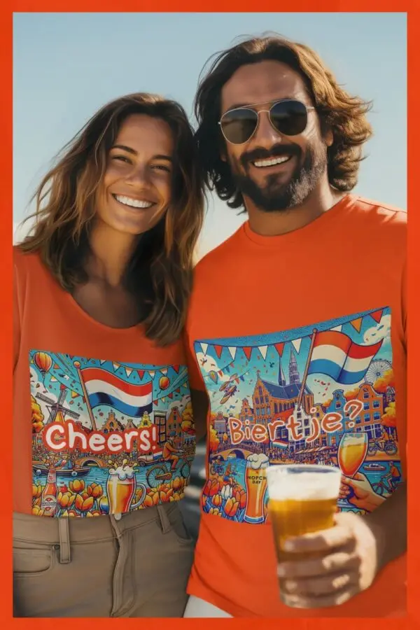 Oranje Shirt Biertje en Cheers Oranje Shirt Biertje en Cheers