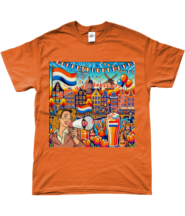 T-shirt Koningsdag Waar is dat Feessie T-shirt Koningsdag Waar is dat Feessie