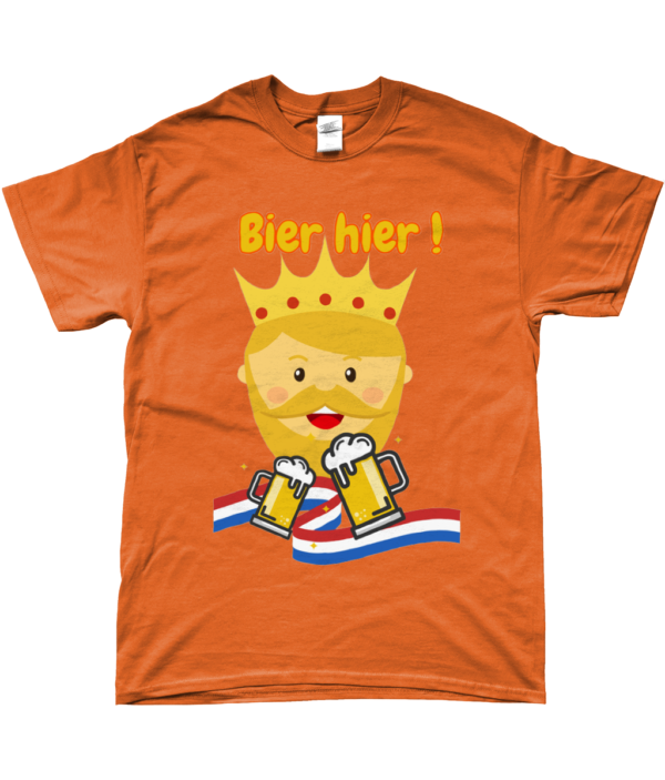 T-shirt Koningsdag Bier Hier T-shirt Koningsdag Bier Hier