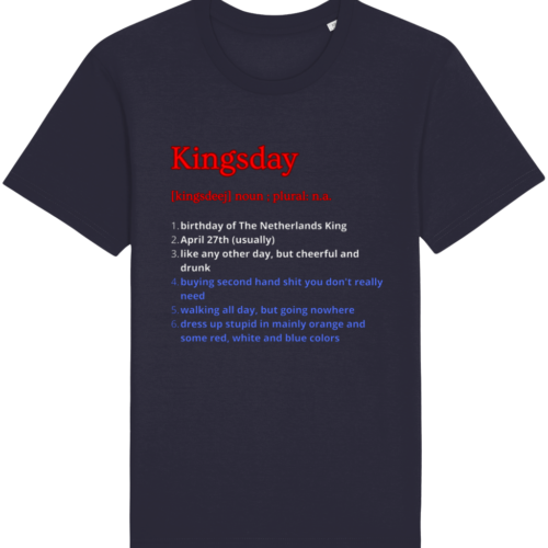 T-shirt Kingsday Dictionary Navy Crafter