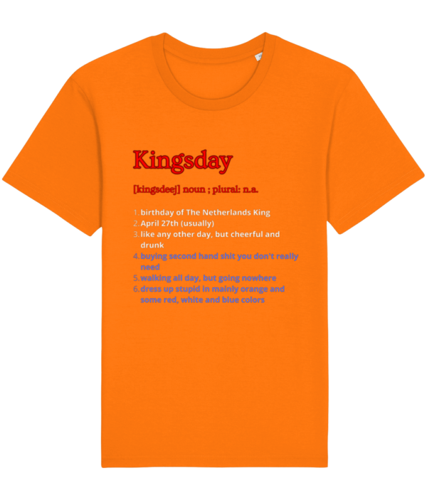 T-shirt Kingsday Dictionary Orange Crafter T-shirt Kingsday Dictionary Orange Crafter