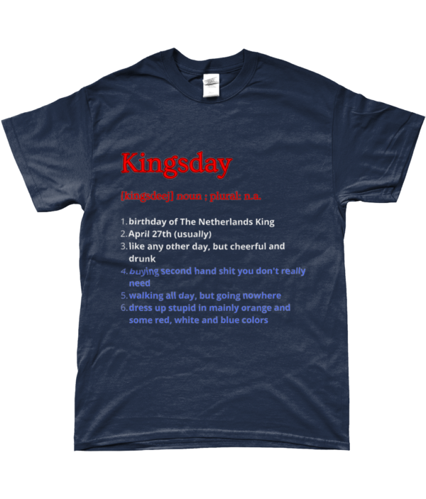 T-shirt Kingsday Dictionary Gildan Navy T-shirt Kingsday Dictionary Gildan Navy
