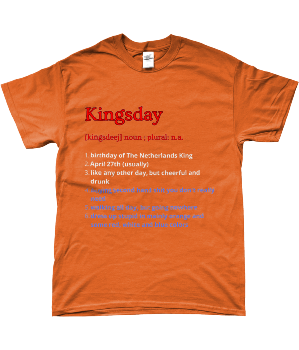 T-shirt Kingsday Dictionary Gildan Orange T-shirt Kingsday Dictionary Gildan Orange