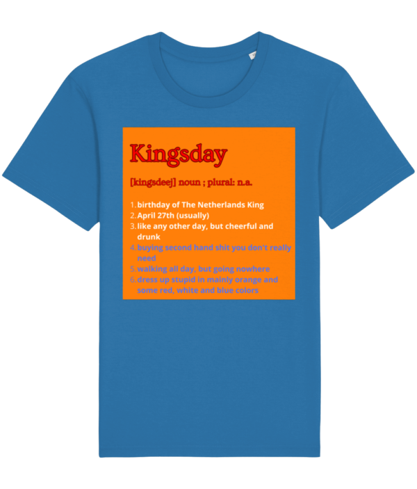 T-shirt Kingsday Dictionary Oranje Achtergrond