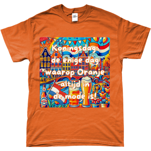 T-shirt Koningsdag Oranje in de Mode