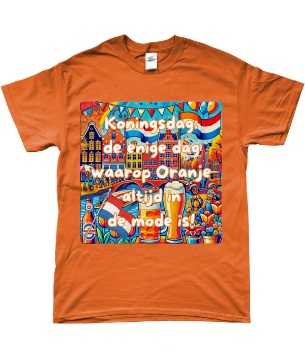 T-shirt Koningsdag Oranje in de Mode T-shirt Koningsdag Oranje in de Mode